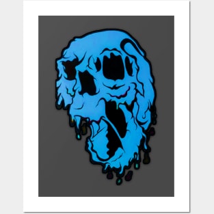 Dark Blue Melting Monster Posters and Art